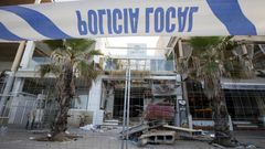 Le bar-restaurant de la plage de Palma au lendemain de l’effondrement - AFP