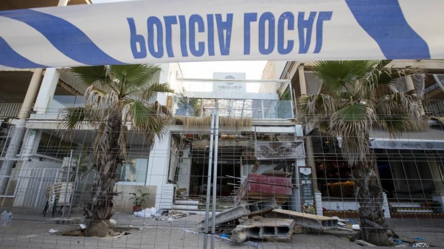 Le bar-restaurant de la plage de Palma au lendemain de l’effondrement - AFP