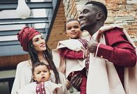 Le fooballeur sénégalais Idrissa Gana Guèye et sa famille lors de la fête de Korité 2021