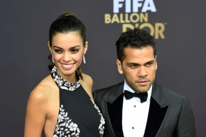 Dani Alves and his wife Joana Sanz at the FIFA Ballon d'Or award ceremony