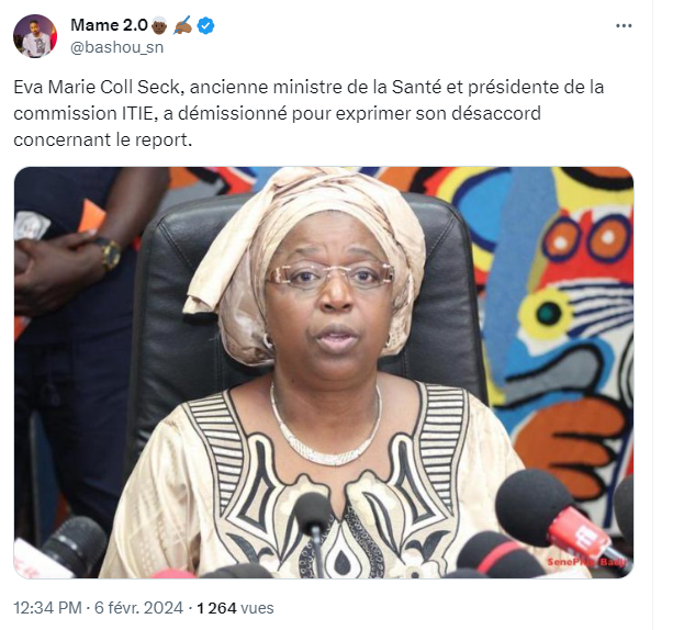 Démission Eva Marie Coll seck