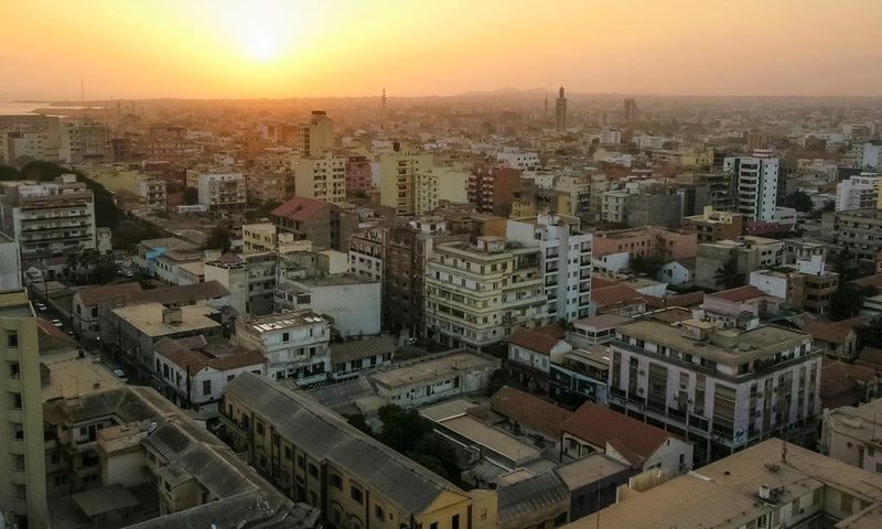 Vue aérienne de Dakar - Sénégal