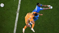 La sortie ratée d'Edouard Mendy lors du match entre le Sénégal et les Pays-Bas, le 21 novembre 2022 en Coupe du monde - Getty Images