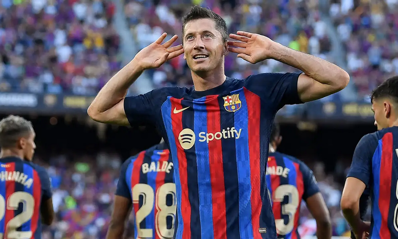 Robert Lewandowski sous le maillot du FC Barcelone