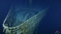 Titanic on the ocean floor.RMS Titanic Inc.