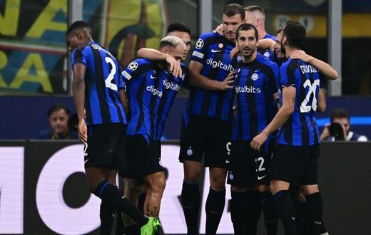Mkhitaryan a inscrit le premier but de la rencontre pour l'Inter face à Plzen, le 26 octobre 2022