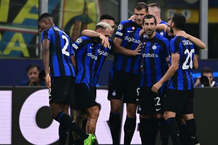 Mkhitaryan a inscrit le premier but de la rencontre pour l'Inter face à Plzen, le 26 octobre 2022