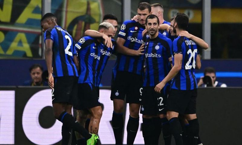 Mkhitaryan a inscrit le premier but de la rencontre pour l'Inter face à Plzen, le 26 octobre 2022