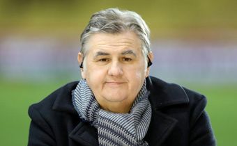 Sports pundit Pierre Menes on March 2, 2018 at the  "Louis II" stadium in Monaco.