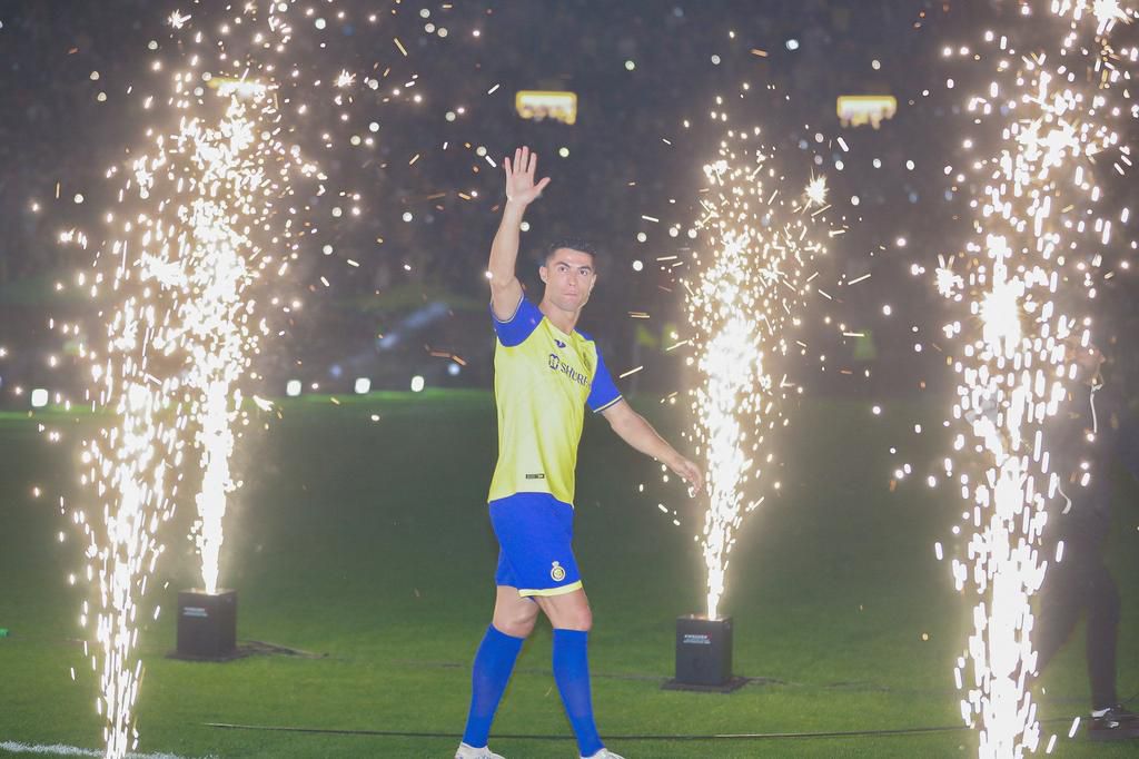 Ronaldo lors de sa présentation à Al-Nassr