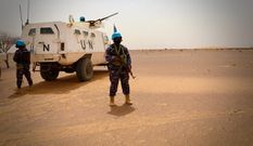 Casque blue sur le terrain au Mali
