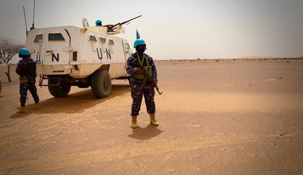 Casque blue sur le terrain au Mali
