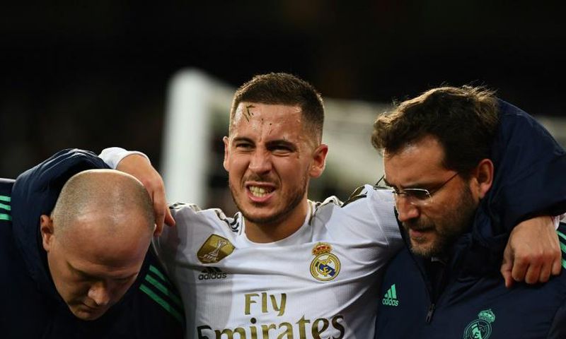 Eden Hazard was forced off injured during Real Madrid's draw with Paris Saint-Germain on Tuesday