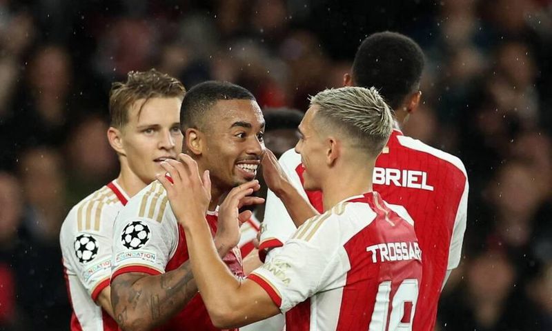 Arsenal a célébré son retour en Ligue des champions de la meilleure des façons PHOTO DAVID KLEIN REUTERS