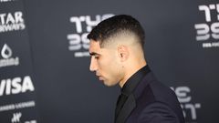 Juste après la révélation de l'affaire, Achraf Hakimi a assisté lundi soir à la cérémonie The Best FIFA organisée à Paris. LP/Arnaud Journois