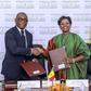 Président de la BOAD, Serge Ekué, et la ministre sénégalaise de l’Economie, du Plan et de la Coopération, Oulimata Sarr.