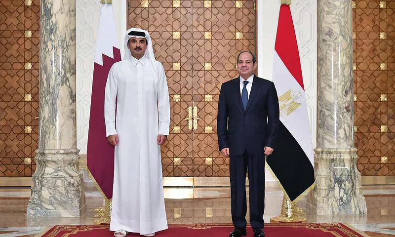 le président rencontre l'émir du Qatar pour un cessez-le-feu à Gaza