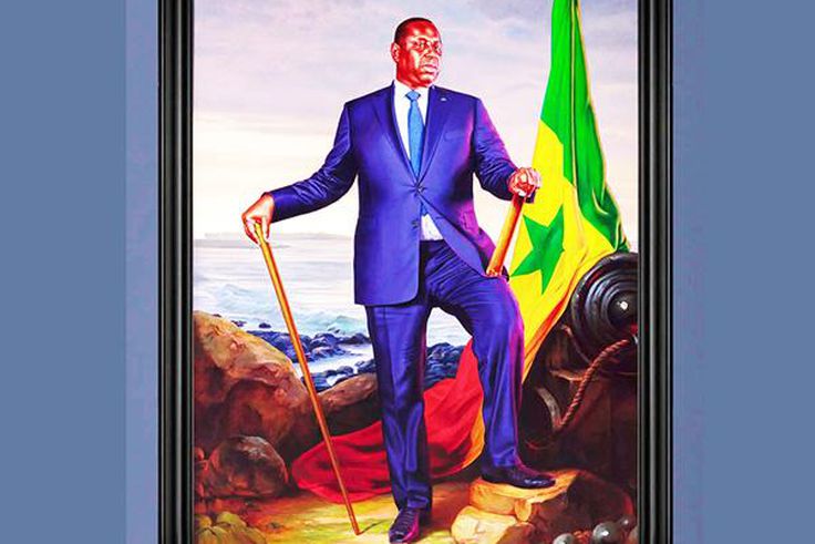 Macky Sall, par Kehinde Wiley Photo Tanguy Beurdeley  Courtesy of Galerie Templon