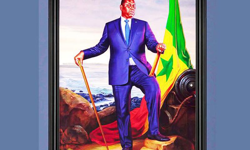Macky Sall, par Kehinde Wiley Photo Tanguy Beurdeley  Courtesy of Galerie Templon