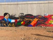 Fresque murale réalisée par RBS Crew pour dénoncer la répression violente des manifestations au Sénégal.