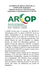 Décret supprimant l'ARMP  qui devient l'ARCOP