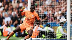 Edouard Mendy face à West Ham, le 3 septembre 2022 à Stamford Bridge, Adrian DENNIS / AFP