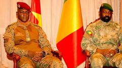 ors de la rencontre entre Ibrahim Traoré et Assimi Goïta à Bamako, le 2 novembre 2022 © Présidence du Faso