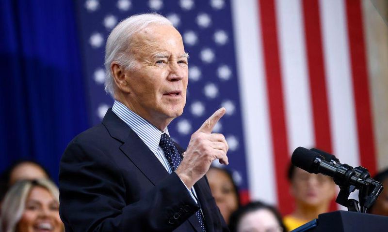 President Joe Biden joins family caregivers, care workers, early childhood educators, and advocates to celebrate progress made by care champions while calling for additional legislative action at a rally in Union Station on April 09, 2024, in Washingto...
