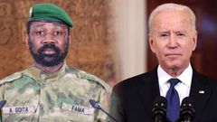 Biden (droite) et Assimi Goita