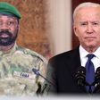 Biden (droite) et Assimi Goita