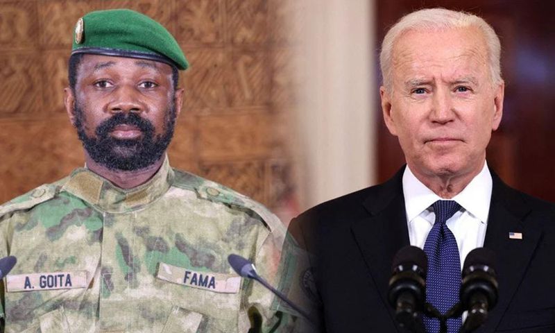 Biden (droite) et Assimi Goita