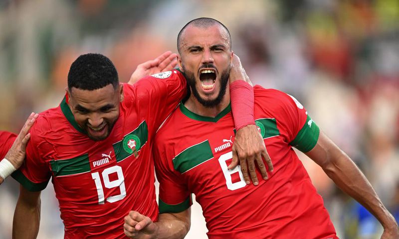 Celebration victoire Maroc