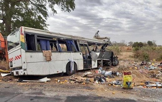 Un violent accident a occasionné la mort d'au moins 39 personnes, dans la nuit du samedi 7 au dimanche 8 janvier 2023, à Kaffrine (centre-ouest du Sénégal).