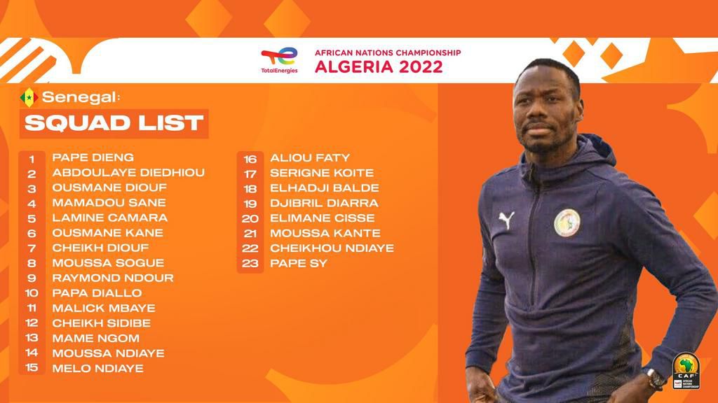 Sénégal liste 23 joueurs pour le CHAN 2023.