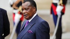 Le président congolais Denis Sassou Nguesso à l’Élysée le 30 septembre 2019 Kamil ZihniogluAP SIPA