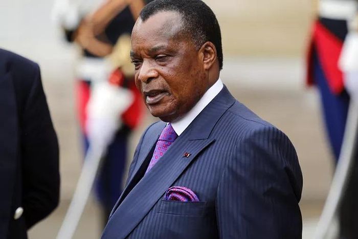 Le président congolais Denis Sassou Nguesso à l’Élysée le 30 septembre 2019 Kamil ZihniogluAP SIPA