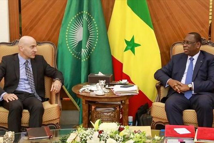 Macky Sall et le patron du FMI à Dakar