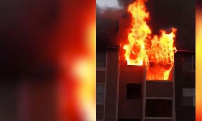 Incendie d'un immeuble aux Etats-Unis