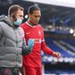 Liverpool's Dutch defender Virgil van Dijk picked up a hamstring injury in the game against Brentford