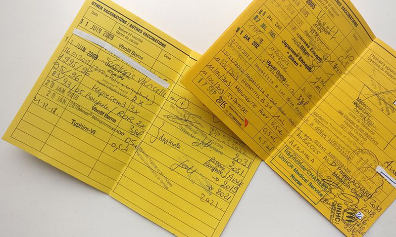 Carnet de vaccination -illustration