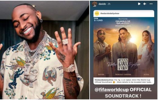 Davido devient le 1er artiste nigérian a participé dans une bande originale de la Coupe du Monde