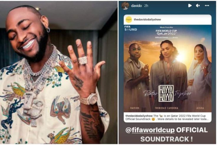 Davido devient le 1er artiste nigérian a participé dans une bande originale de la Coupe du Monde
