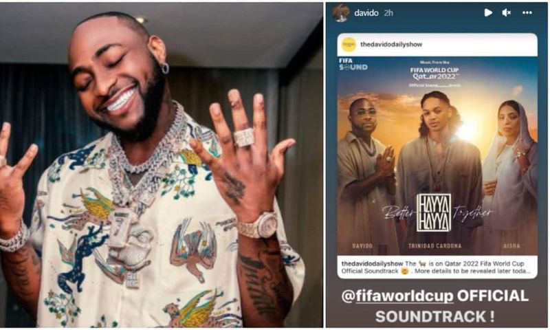 Davido devient le 1er artiste nigérian a participé dans une bande originale de la Coupe du Monde