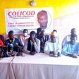Le Collectif pour la libération de Cheikh Oumar Diagne (Colicod) en conférence de presse, le 12 avril 2022