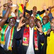Le président Macky Sall célèbre la victoire du Sénégal à la CAN 2021