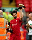 Salah tenant le prix du soulier d'or de la Premier League après la victoire 3-1 contre les Wolves
