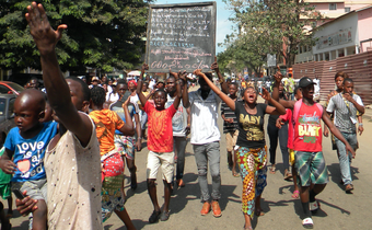 Manifestation dans un pays africain