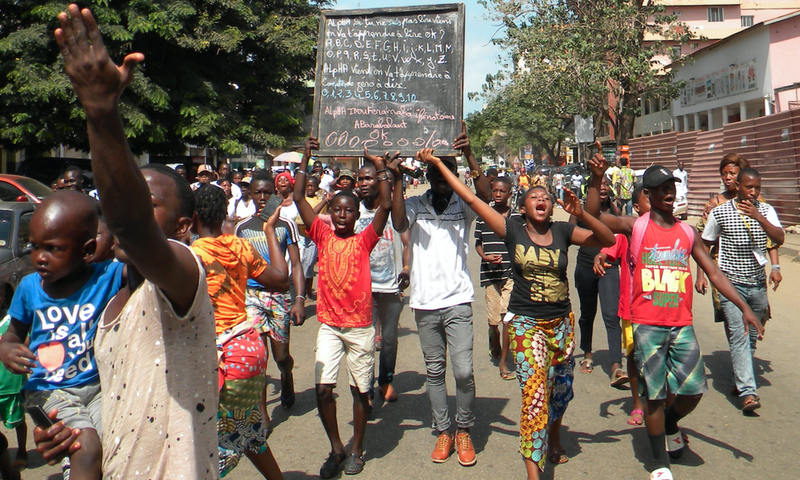 Manifestation dans un pays africain