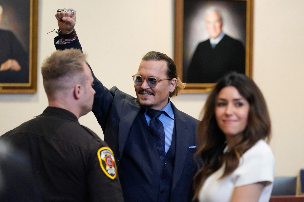 Johnny Depp durant son procès contre son ex Amber Heard