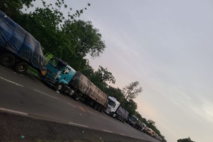 Des camions bloqués en terre guinéen